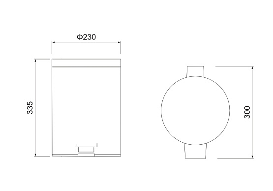 Корзина для мусора с педалью, 8л AQUATEK, полир. хром 