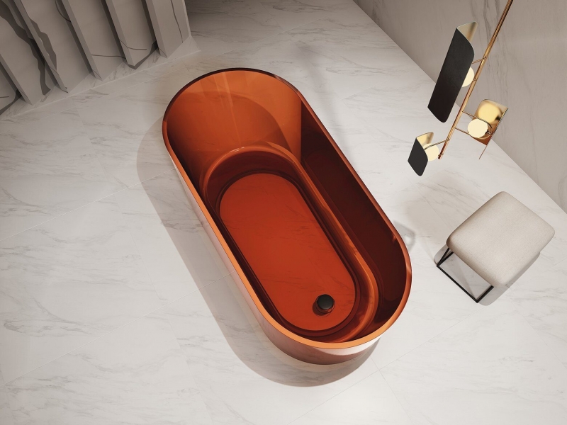 Прозрачная ванна ABBER Kristall 170*80