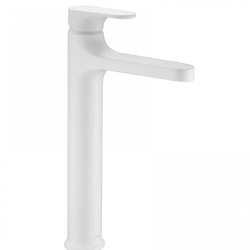 Смеситель для умывальника высокий Boheme Spectre матовый белый
