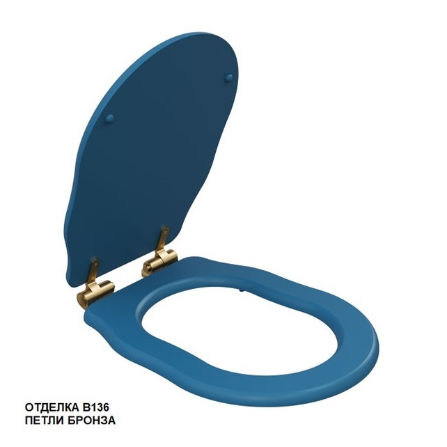 Сиденье для унитаза Caprigo BOHEME, петли бронза