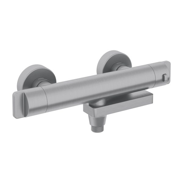 Deante Titanium Смеситель термостатический для ванны с поворотным изливом, титан