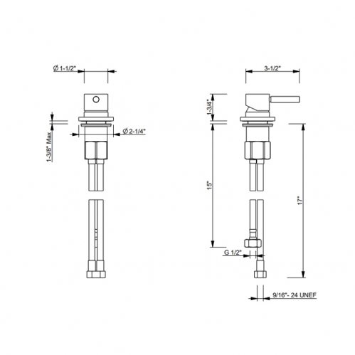 Fantini Nostromo смеситель настольной установки, цвет: Matt British Gold PVD