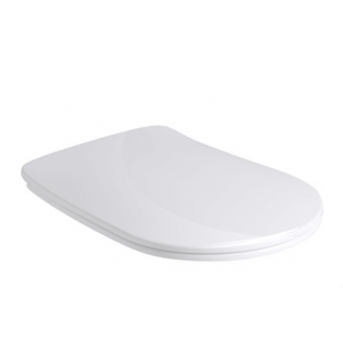 Kerasan Nolita Сиденье для унитаза SLIM быстросъемное, цвет белый глянц, петли хром (микролифт)