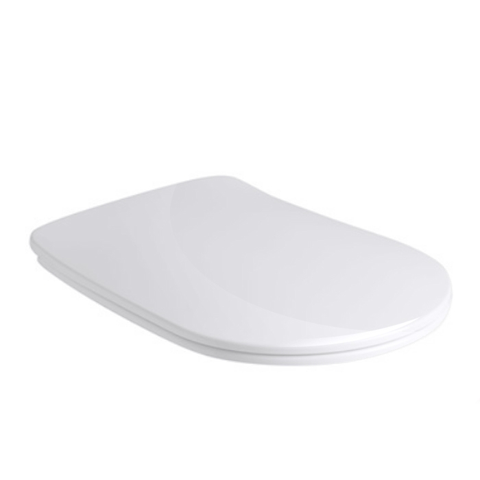 Kerasan Nolita Сиденье для унитаза SLIM быстросъемное, цвет белый глянц, петли хром (микролифт)