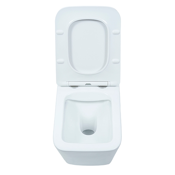 UP Bau Унитаз подвесной безободковый с крышкой Slim Soft-close, 515х360х360 мм, глянцевый белый