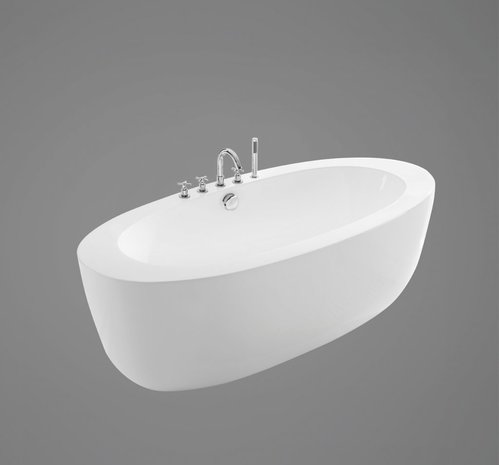 Акриловая ванна BelBagno в комплекте со сливом-переливом, модель BB49-1750