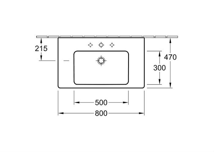 Раковина Villeroy&Boch Subway 2.0, 47x80 см, цвет альпийский белый