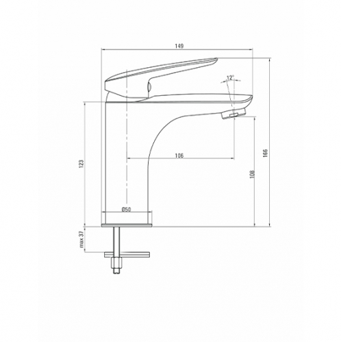 Смеситель для раковины Deante Coriander, хром