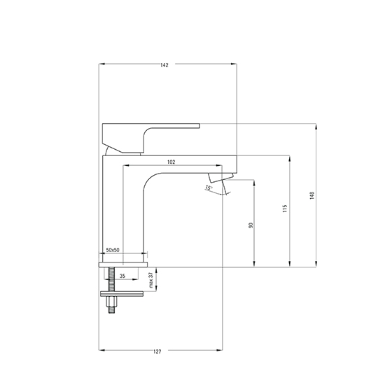 Смеситель для раковины Deante Azalia, хром