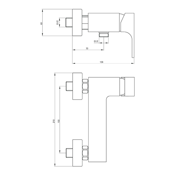 Смеситель для душа Deante Azalia, хром