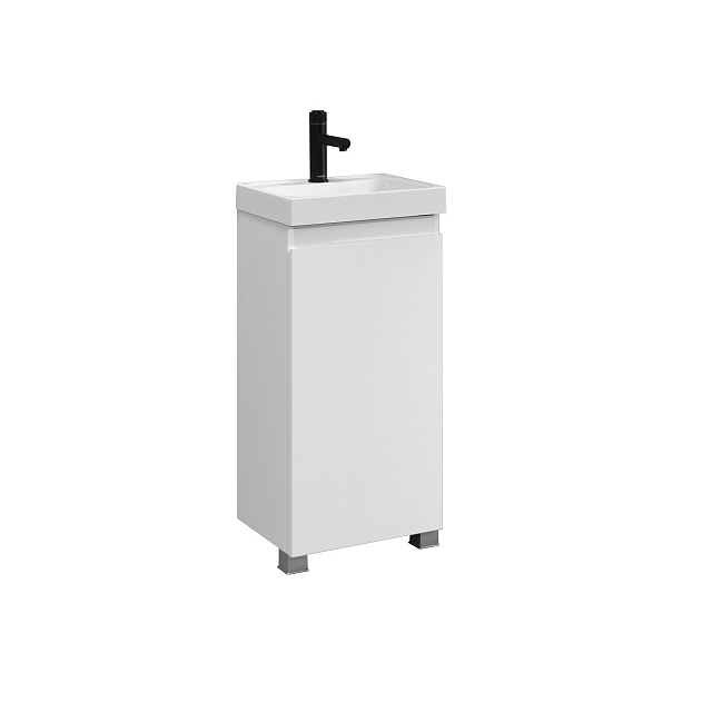 Тумба с умывальником Париж Н 40, белый глянцевый