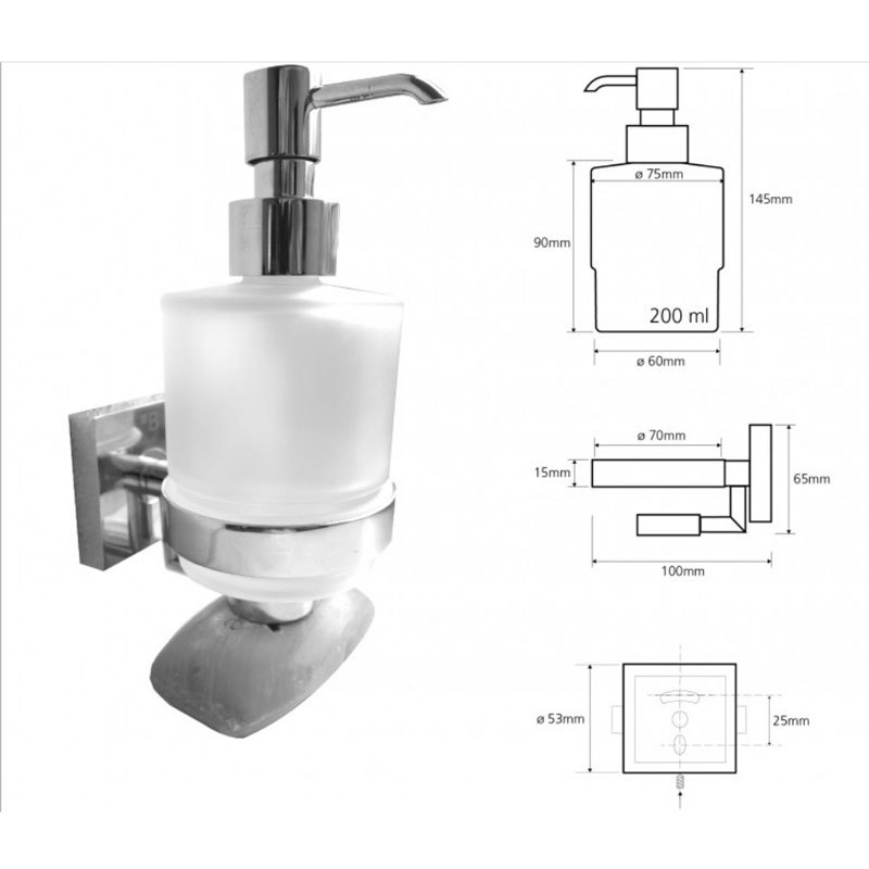 ДОЗАТОР Bemeta BETA С МАГНИТНОЙ МЫЛЬНИЦЕЙ