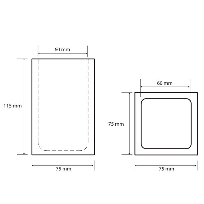СТАКАН BEMETA GAMMA КВАДРАТНЫЙ настольный, белый