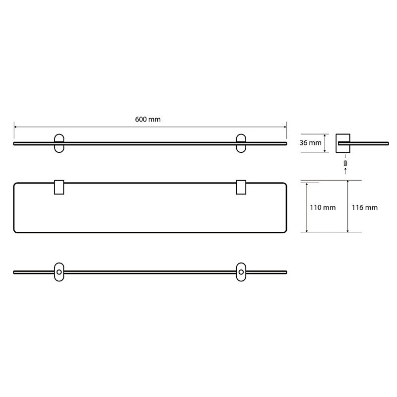 Полка Bemeta ORGANIC 60 см