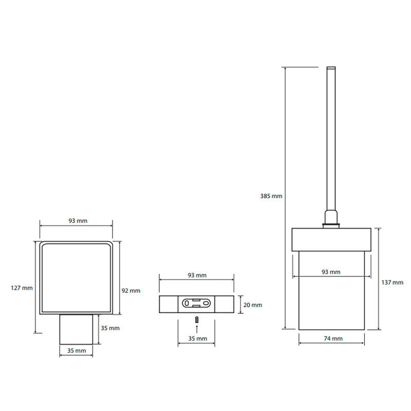 ЁРШИК НАСТЕННЫЙ Bemeta NERO, черный