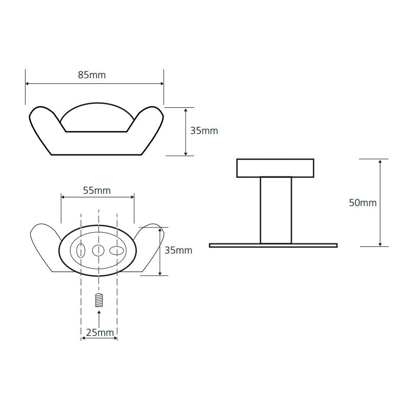 КРЮЧОК ДВОЙНОЙ Bemeta OVAL, хром