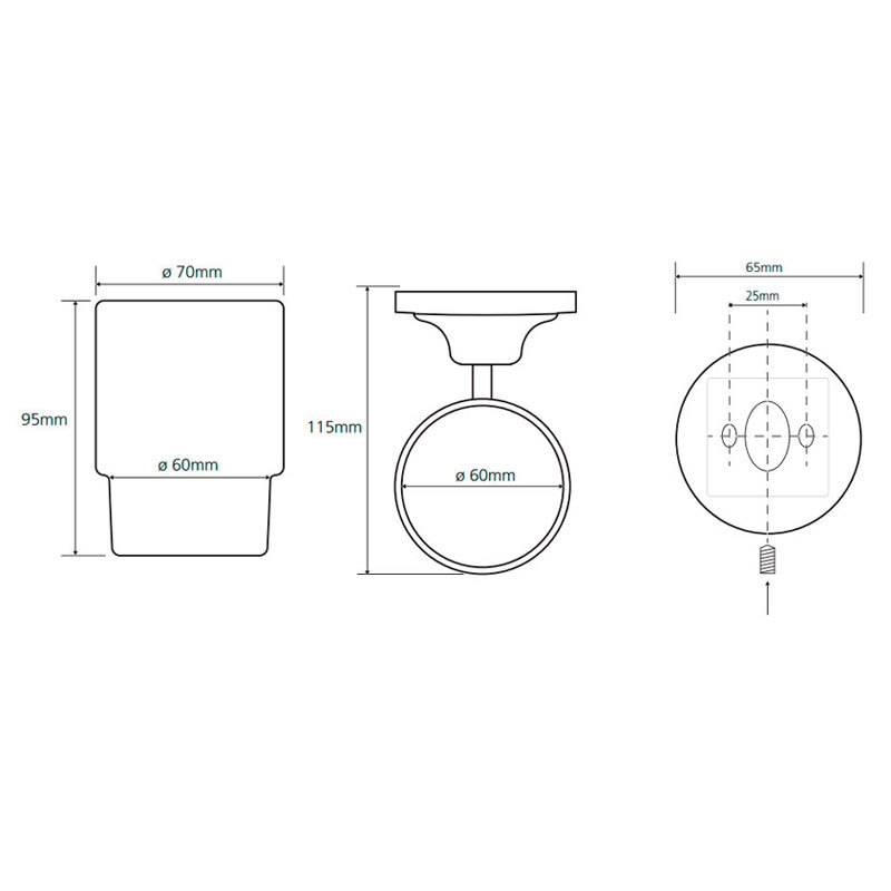 Bemeta СТАКАН для щёток RETRO, бронза