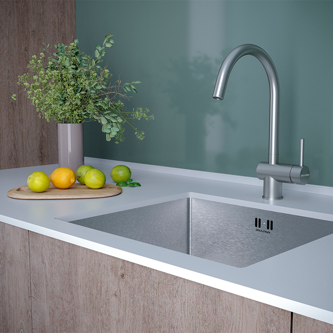 СМЕСИТЕЛЬ PAULMARK BEND (СТАЛЬНОЙ/НЕРЖАВЕЮЩАЯ СТАЛЬ)