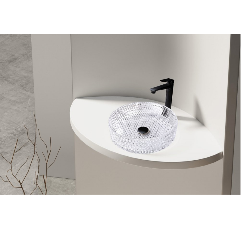  Умывальник Abber Glas 39,5x39,5 прозрачный