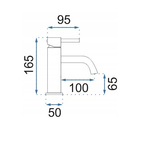 Смеситель для умывальника Rea Lungo REA светлое золото