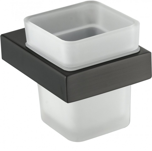 Настенный стакан одинарный Grocenberg графит