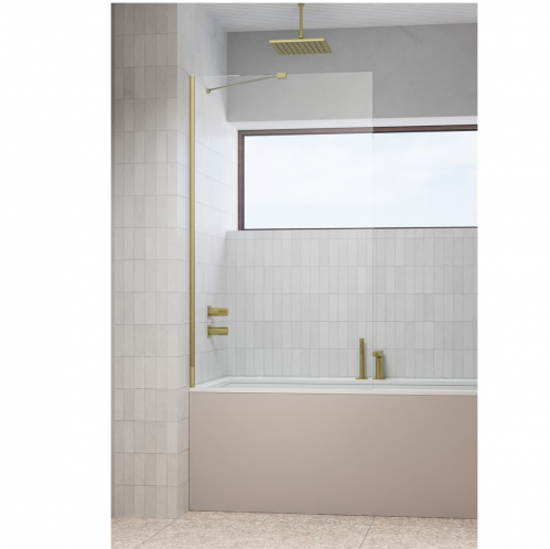 Шторка на ванну Radaway Modo New PNJ II Brushed Gold 60x150 прозрачное стекло / профиль брашированное золото