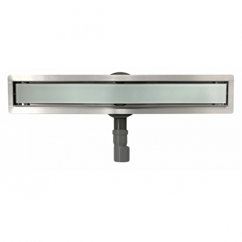 Душевой трап Roxen White glass (вставка белое стекло) 