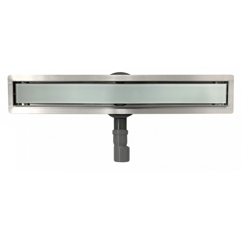 Душевой трап Roxen White glass (вставка белое стекло) 