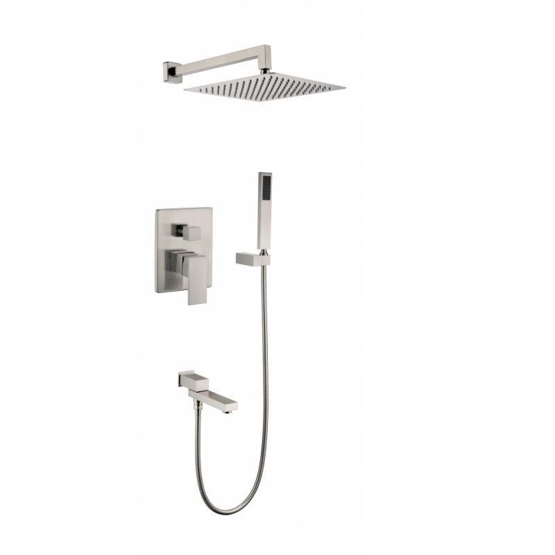 Душевая система скрытого монтажа Grocenberg нержавеющая сталь