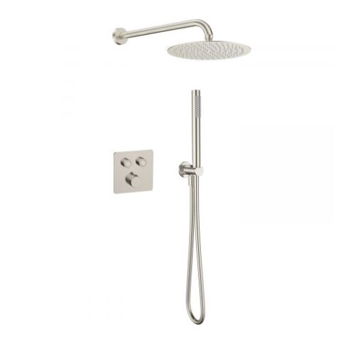 Душевая система AQUAme  встраиваемая, термостат, на 2 режима, с внутренней частью, нержавеющая сталь