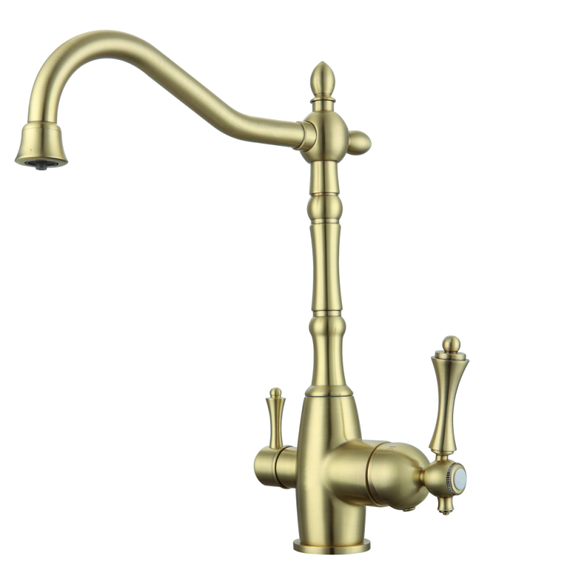 Смеситель для кухонной мойки Ganzer под фильтр, бронза