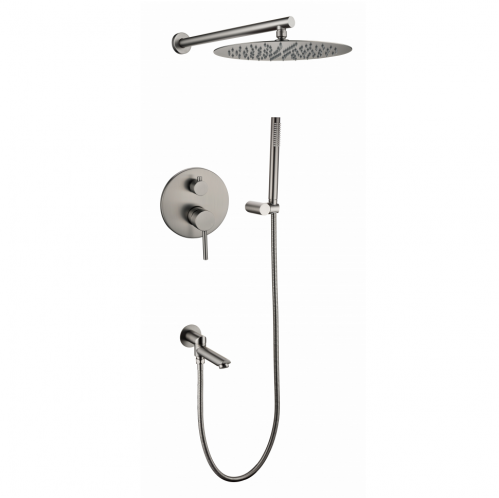 Душевая система скрытого монтажа с поворотным изливом Grocenberg  Графит