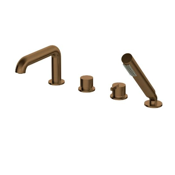 DEANTE SILIA Смеситель для ванны врезной на 4 отверстия, брашированная бронза