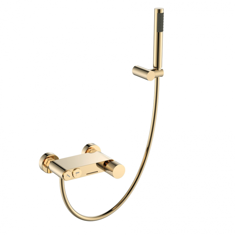 Смеситель STICK для ванны Bohema c ручкой TOUCH матовое золото