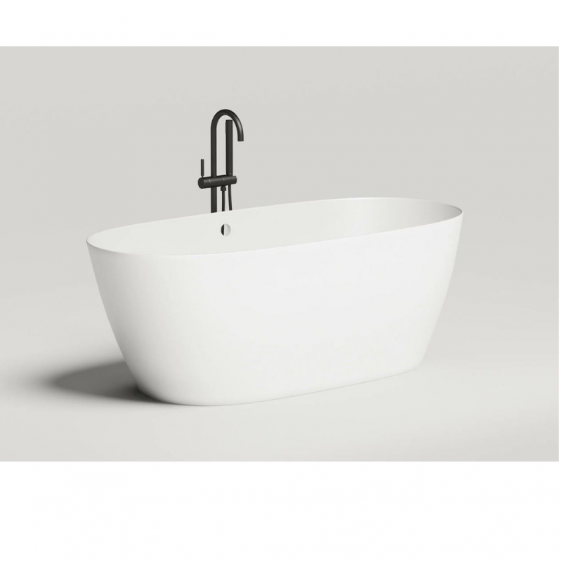 Ванна каменная Salini Sofia Light, S-Sense (глянцевый) в цвете RAL, с отверстием под перелив