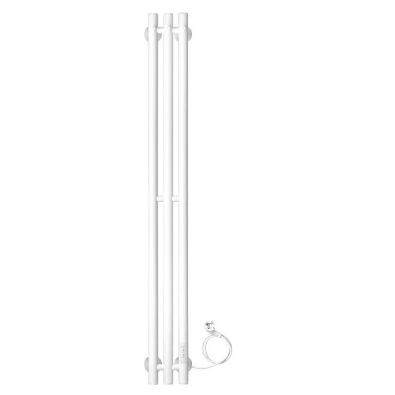 Полотенцесушитель электрический Ростела Мини 3 108х1000/3 (Ral 9016, с крючком, диммер)