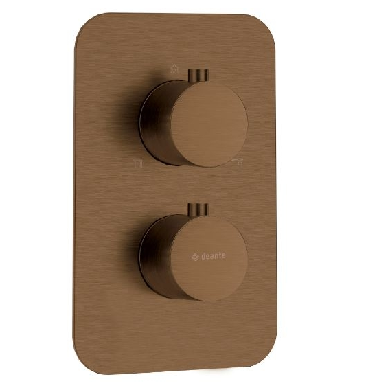 DEANTE SILIA BOX Накладка к боксу термостатическому круглый, брашированная бронза