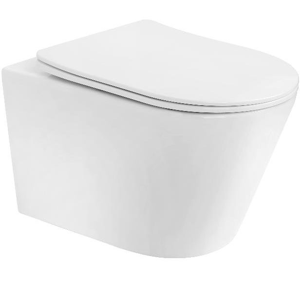 Унитаз подвесной Boheme AVVA 36x53 сиденье Duroplast, микролифт, белый