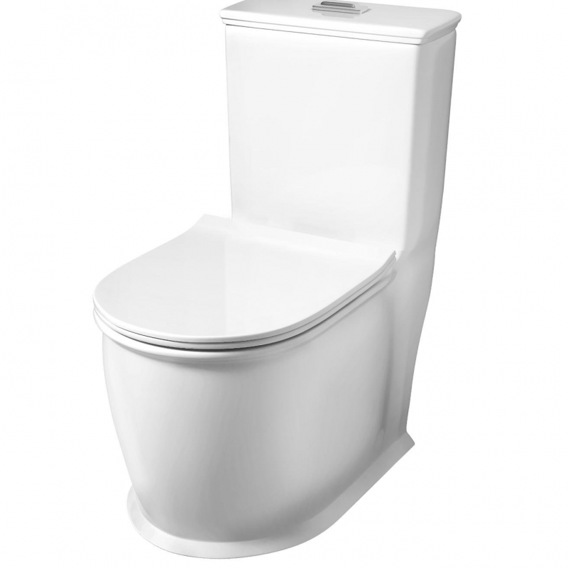 Унитаз напольный Grossman  67x35 сиденье Duroplast, микролифт, белый глянец