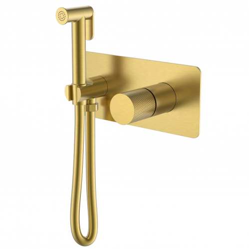 Смеситель гигиенический BOHEMA  STICK  c ручкой TOUCH матовое золото