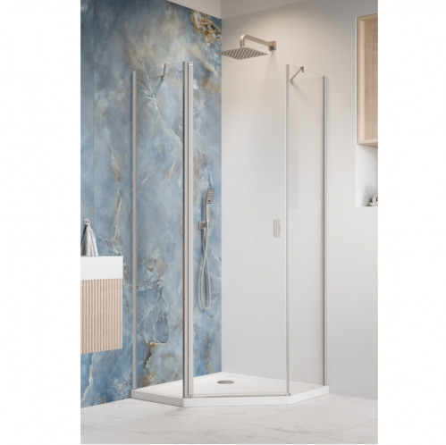  Душевой уголок 100*100 см Radaway Nes  PTJ, цвет брашированный никель