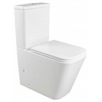 Унитаз напольный Terminus Ватикан 36,5x61 безободковый белый SoftClose