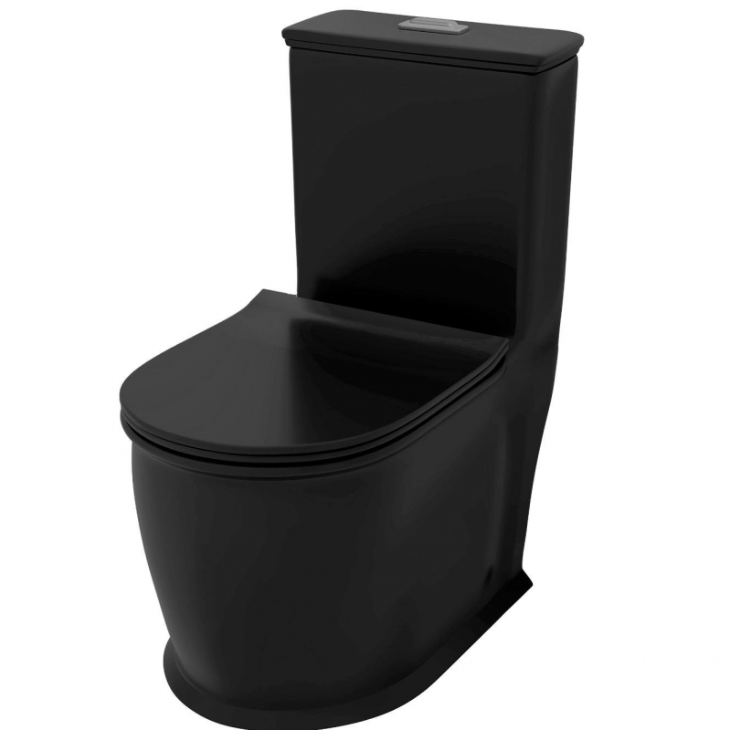 Унитаз напольный Grossman  67x35 сиденье Duroplast, микролифт, черный матовый