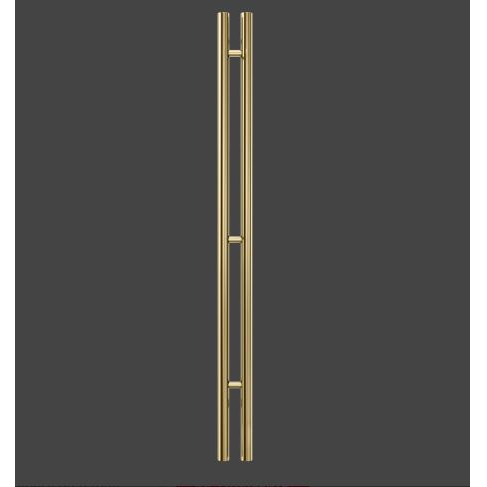 Полотенцесушитель водяной Terminus Стойка DUO круг70х1200 золото брашированное