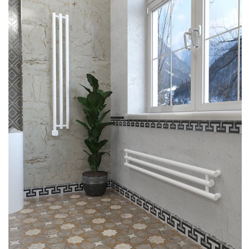 Дизайн-радиатор MINORI DESIGN белый матовый с комплектом подключения 