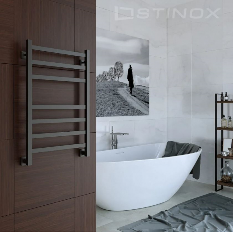 Полотенцесушитель водяной PRESTIGE 500x800 оружейная сталь