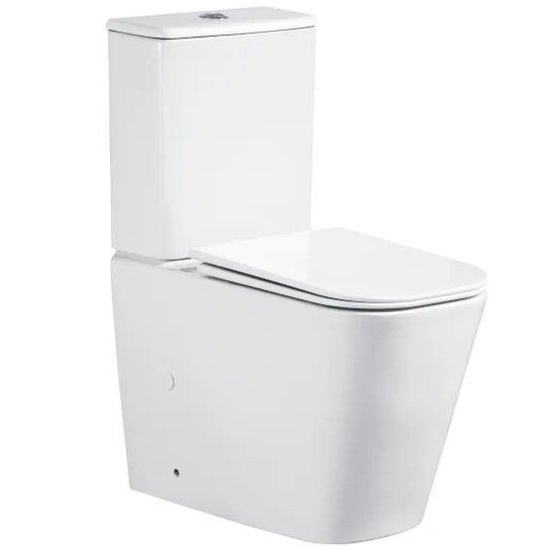 Унитаз напольный MANLIO Tornado CeruttiSPA безободковый с крышкой duroplast, soft-close, белый
