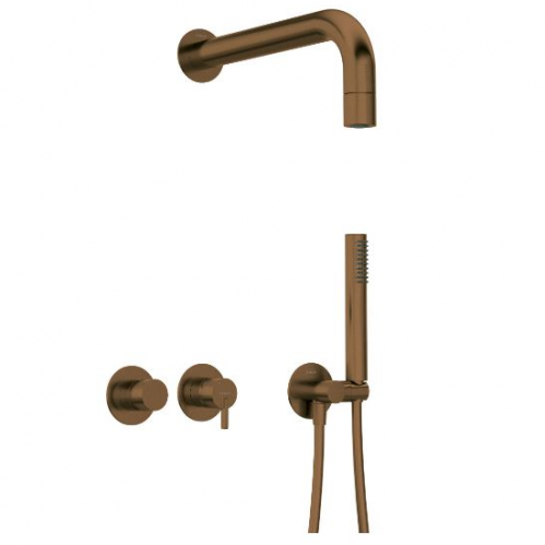 DEANTE SILIA  Душевая система скрытого монтажа с гориз.смесителем, брашированная бронза