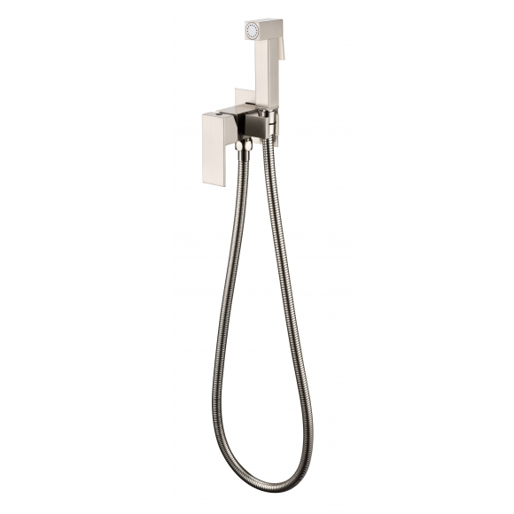 Смеситель встраиваемый с гигиеническим душем Grocenberg никель