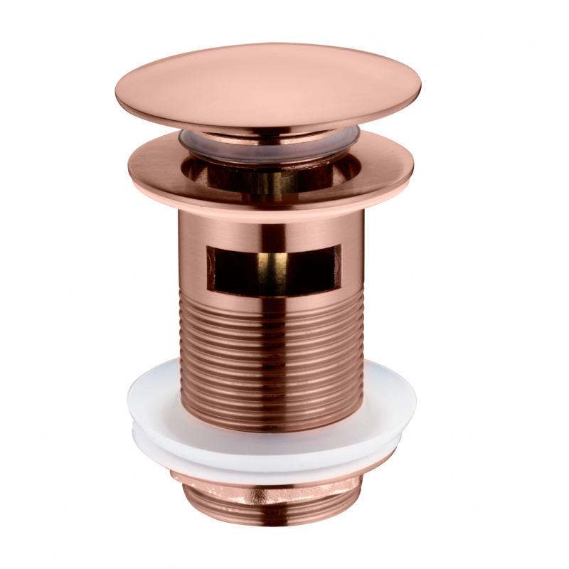 Слив для раковины, автомат(клик-клак) c переливом Bohema брашированная медь